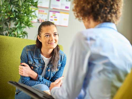 Young woman in therapy