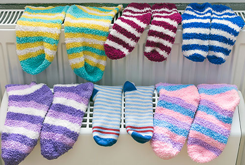 Socks on radiator