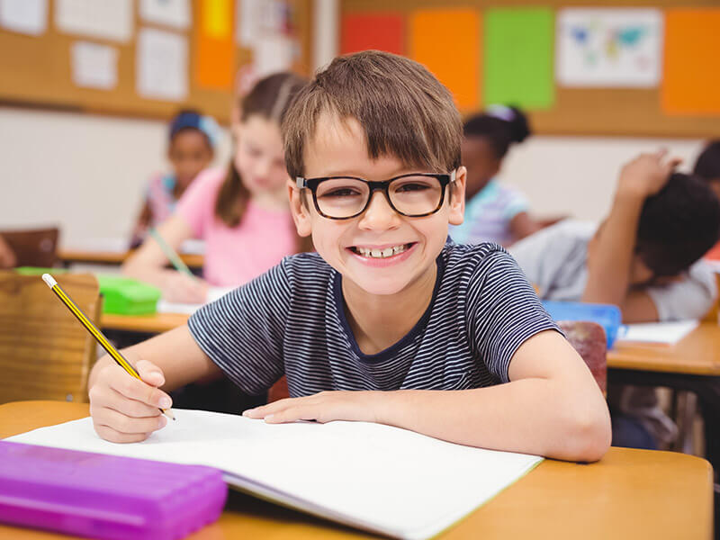 Child in a classroom