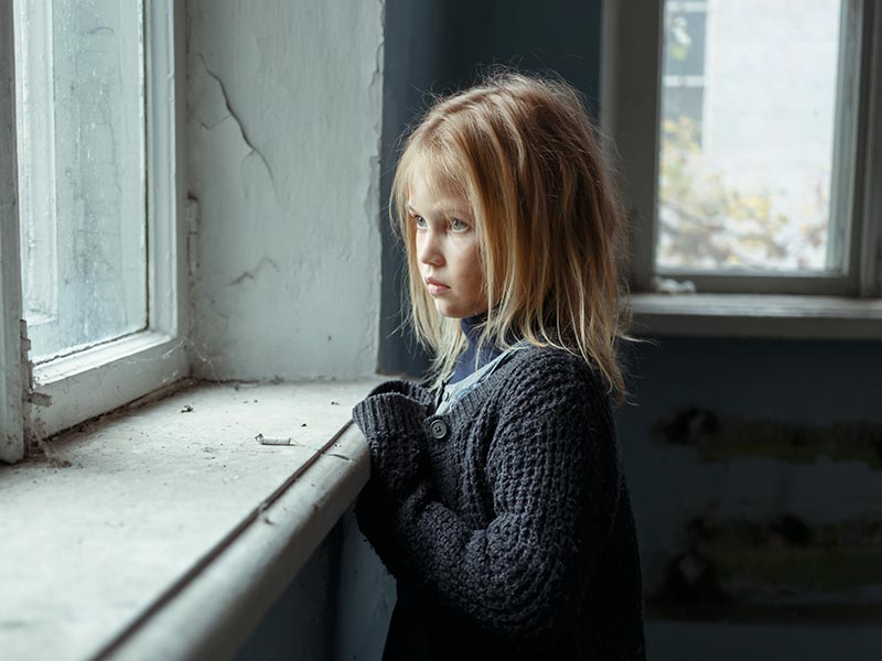 A child in poverty