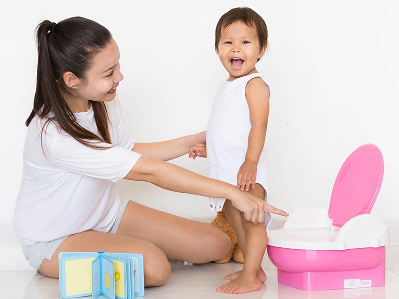 Potty training a young child