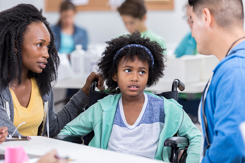 Disabled Child with Carers