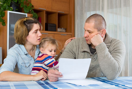 A worried family