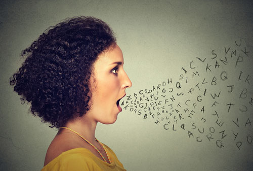 Talking woman
