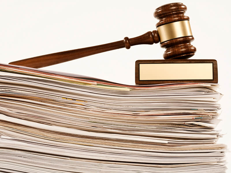 Paper and gavel