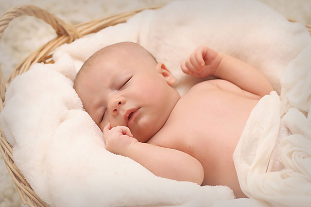 A sleeping baby