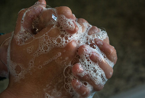 Washing hands
