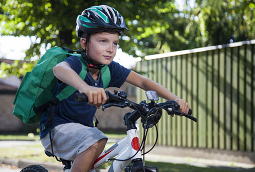 Boy on bike