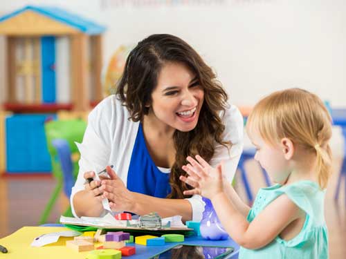 Child with a teacher